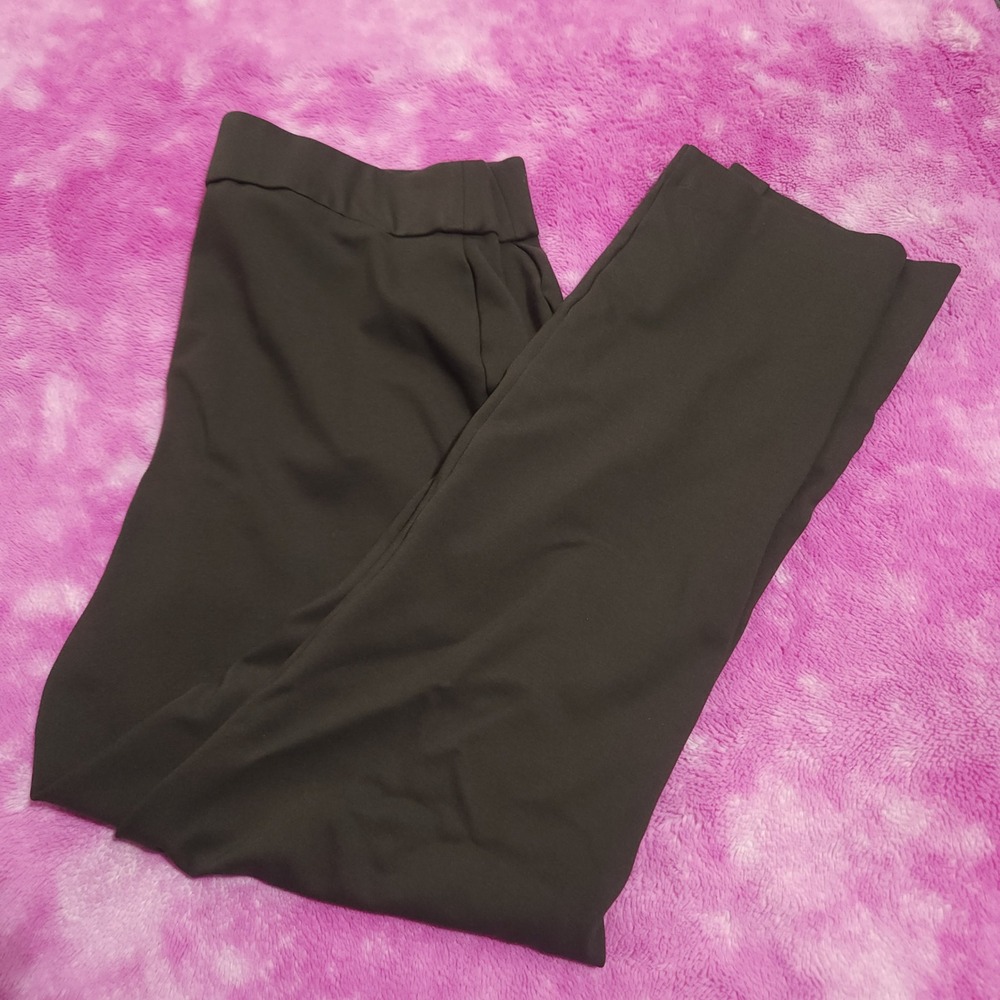 Rafaella Comfort Pants Women's 12 Black High Rise Straight‎ Career Dress